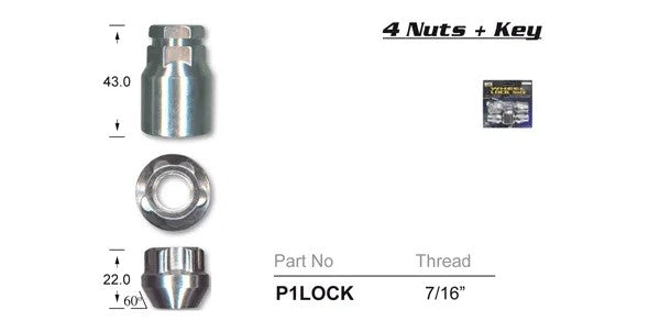 Nice Products Nut Set-Lock O/Ended 7/16In (4) P1LOCK