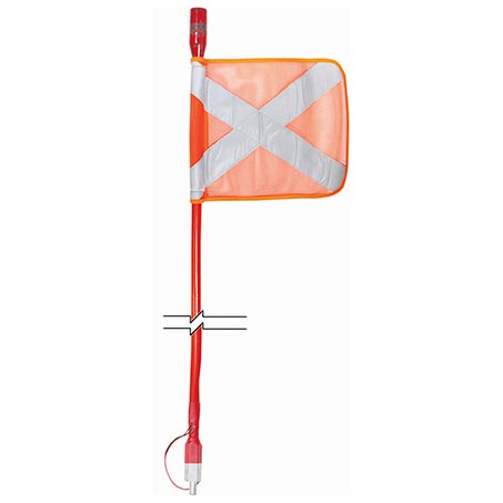 OEX Safety Flag With LED Light 2.4M LIX60024