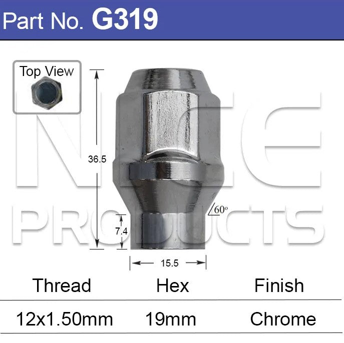 Nice Products Chrome Nut G319