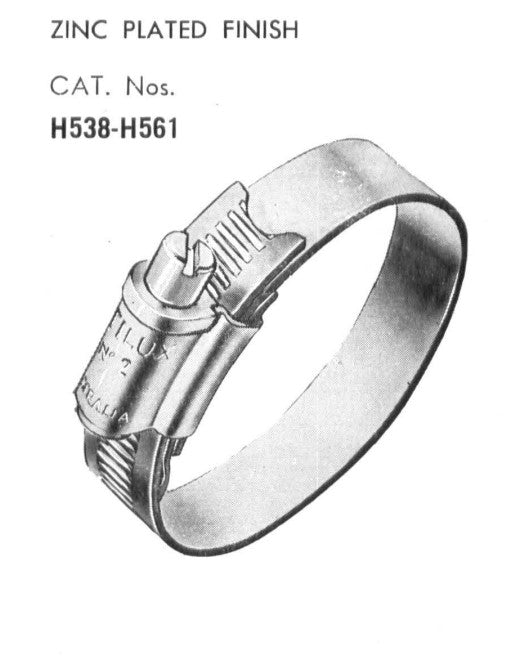 Utilux BC Worm Drive Hose Clamp No.M00 7/16-9/16in. Zinc Plated H538