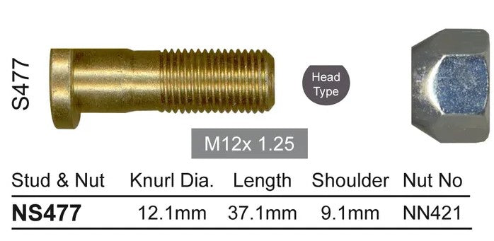 Nice Products Wheel Nut & Stud NS477