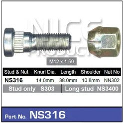 Nice Products Wheel Nut & Stud NS316