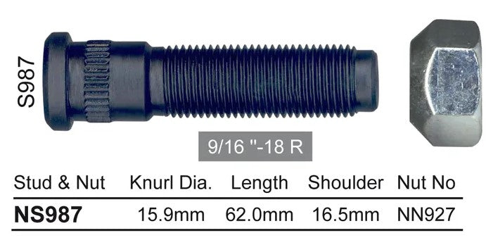 Nice Products Wheel Nut & Stud NS987