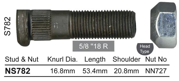 Nice Products Wheel Nut & Stud NS782
