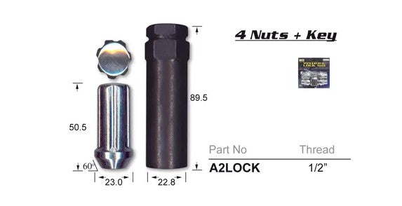 Nice Products Lock Nut Set 1/2 A2LOCK