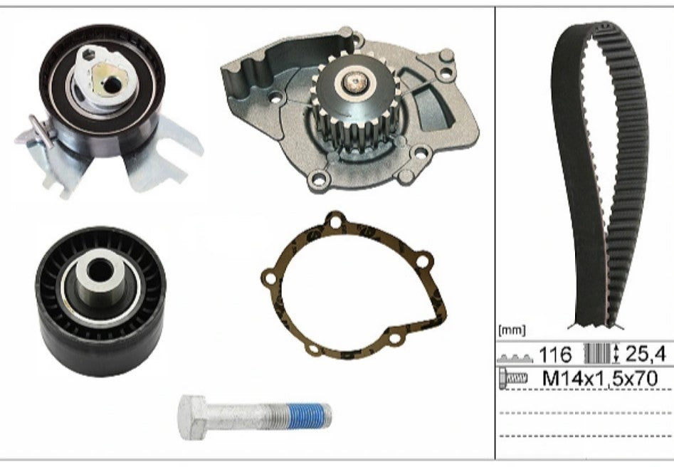 INA Water Pump & Timing Belt Kit 530 0449 30