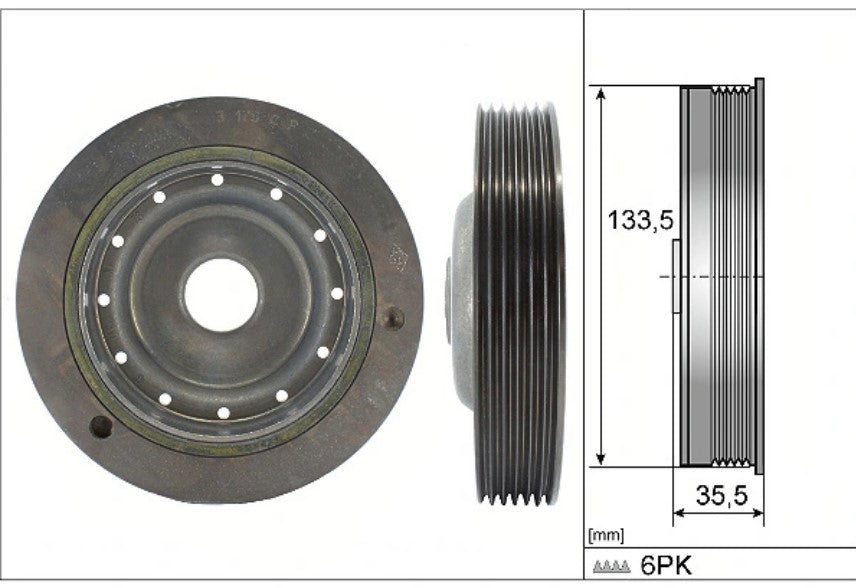 INA Crankshaft Pulley 544 0091 10