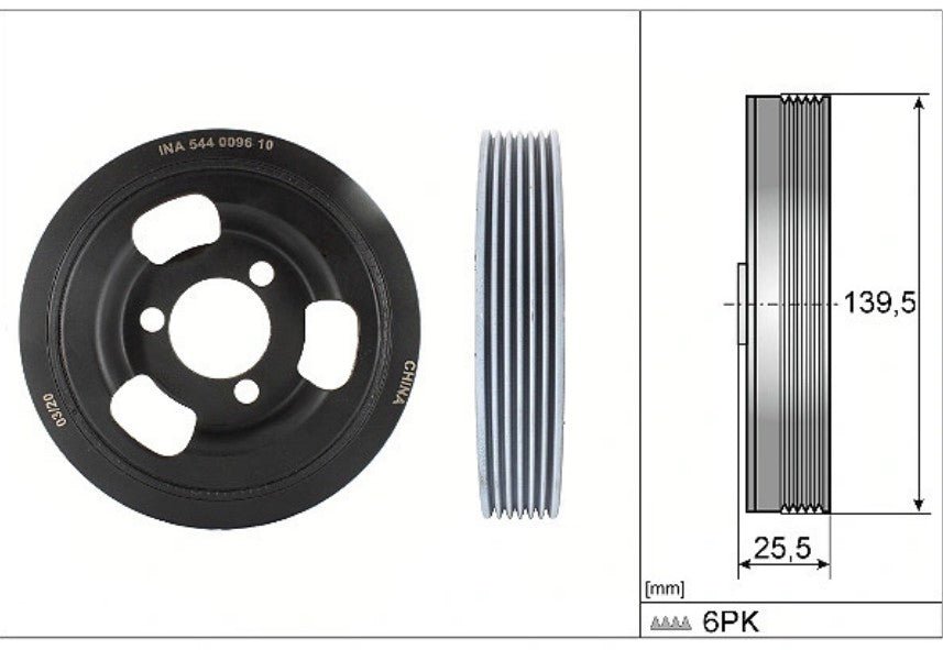 INA Crankshaft Pulley 544 0096 10