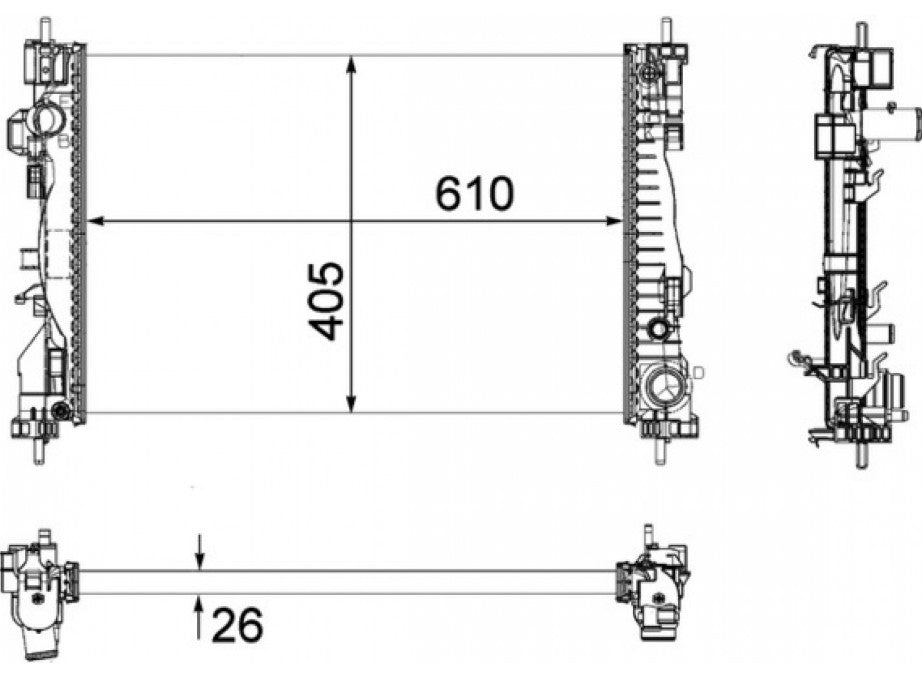 Mahle Radiator OE Quality CR 1178 000P