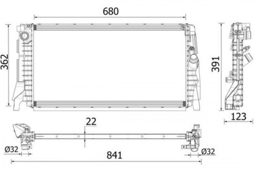 Mahle Radiator OE Quality CR 2279 000P