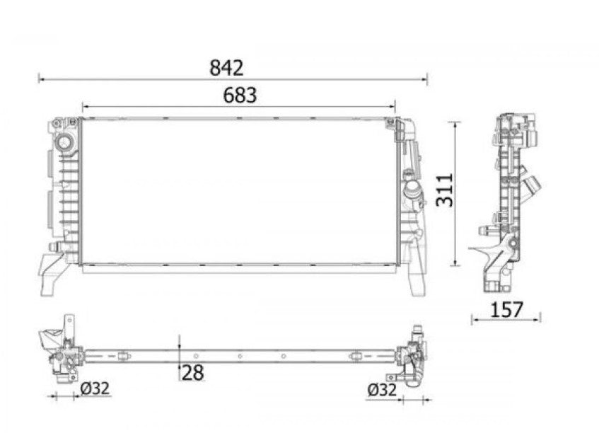 Mahle Radiator OE Quality CR 2201 000P