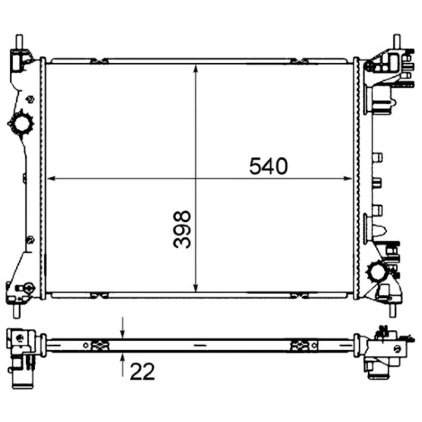 Mahle Radiator OE Quality CR 2056 000S