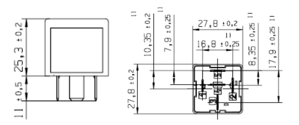 Bosch Mini Relay 24V 5 Pin Normally Open Contact 0 986 332 405
