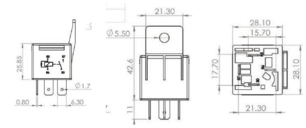 Bosch Relay 12V 4 Pin Normally Open Contact 30A 0 986 AH0 453
