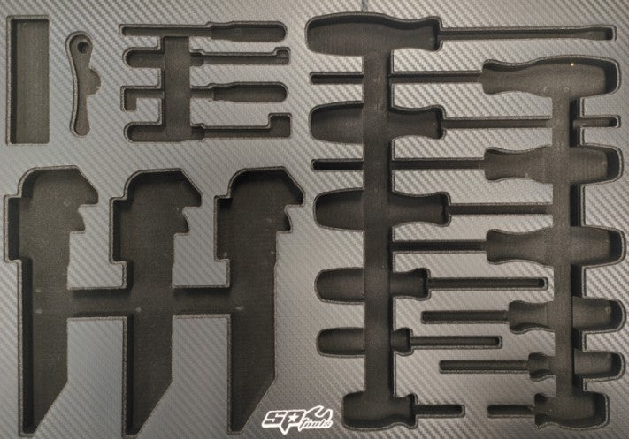 SP Tools EVA Insert Foam Tool Storage 3 Tray Carbon (Suits 107Pcs SP55105D Sub Tool Kit) SP55605DM