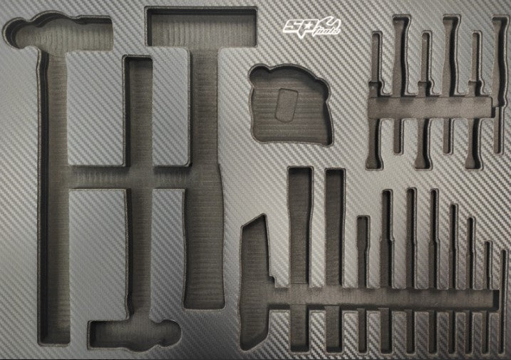 SP Tools EVA Insert Foam Tool Storage 3 Tray Carbon (Suits 107Pcs SP55105D Sub Tool Kit) SP55605DM