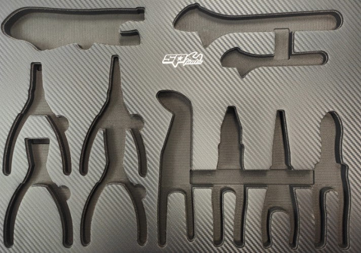 SP Tools EVA Insert Foam Tool Storage 3 Tray Carbon (Suits 107Pcs SP55105D Sub Tool Kit) SP55605DM