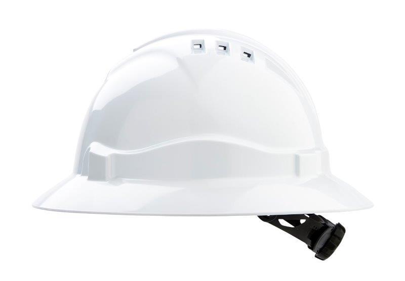 Prochoice Hard Hat V6 Full Brim White HHV6FB-W