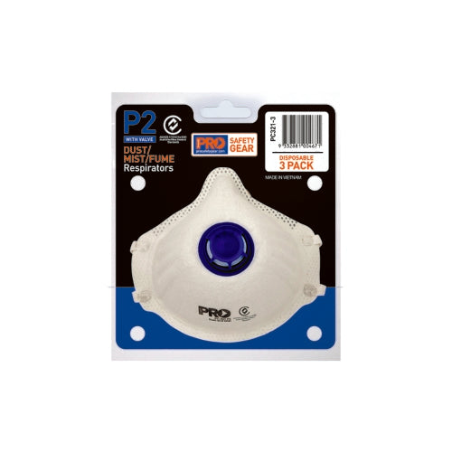 Prochoice Dust Masks P2+Valve Pk3 PC321-3