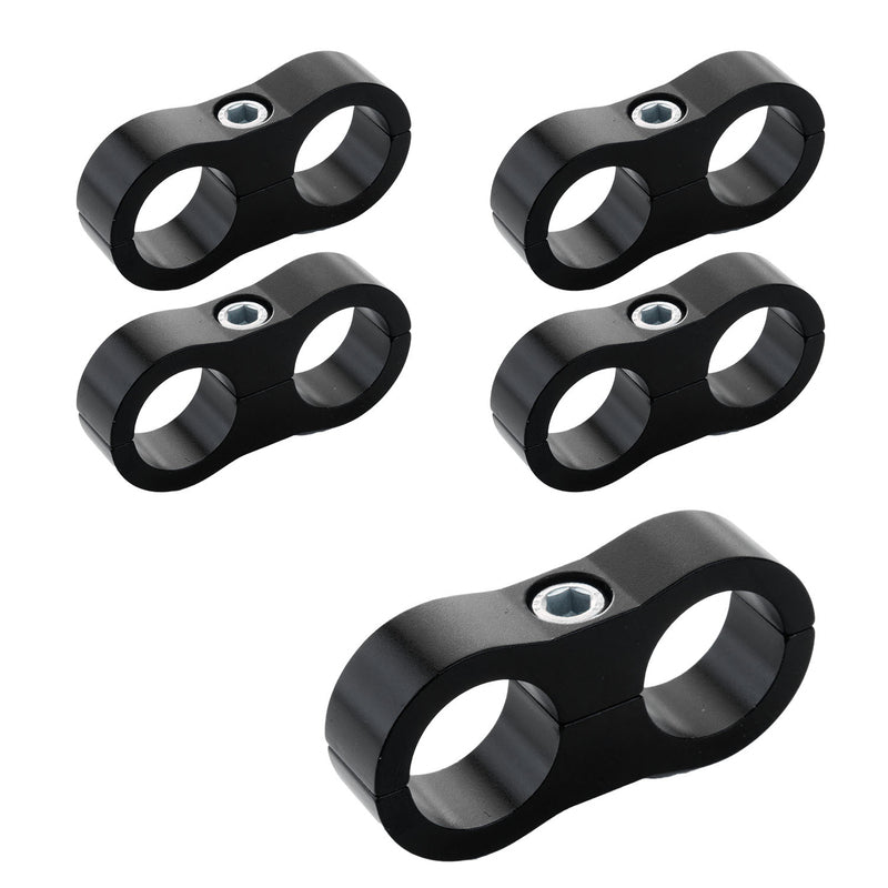 Proflow Billet Hos Clamp # 6 Blk 10Mm Hol PFE156-06BK