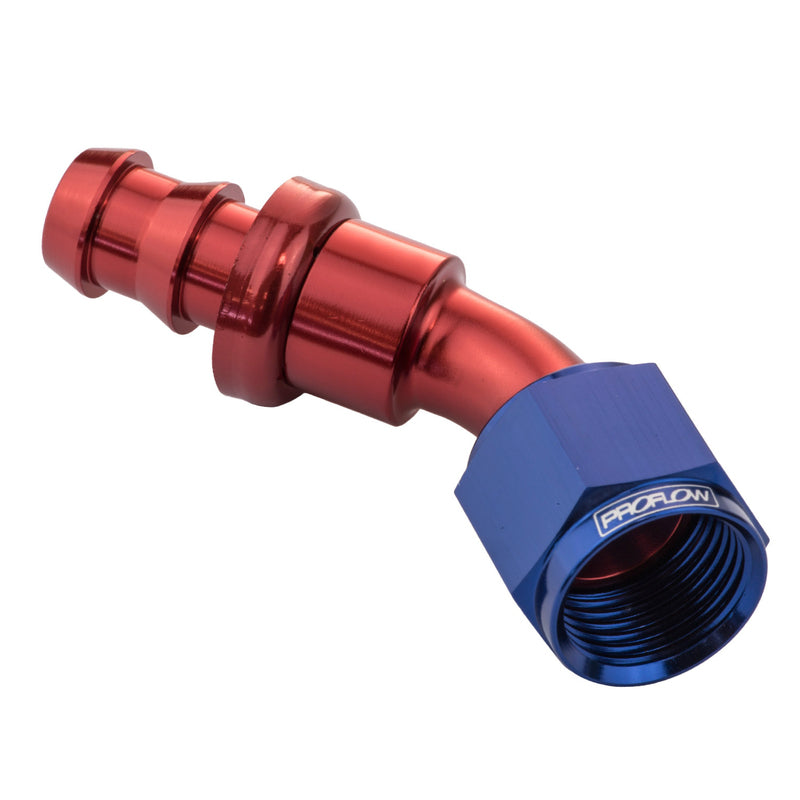 Proflow 45 Deg Push On Hose End # 12 PFE402-12