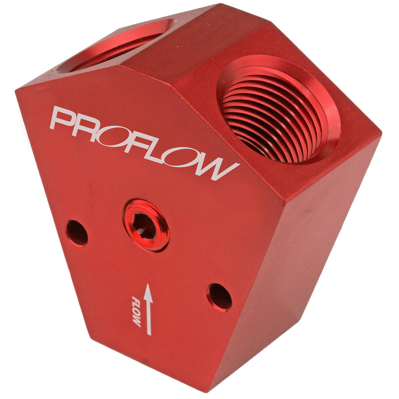 Proflow Bllet Fuel Block 3/8In 3/8Out Rd PFE451-08R