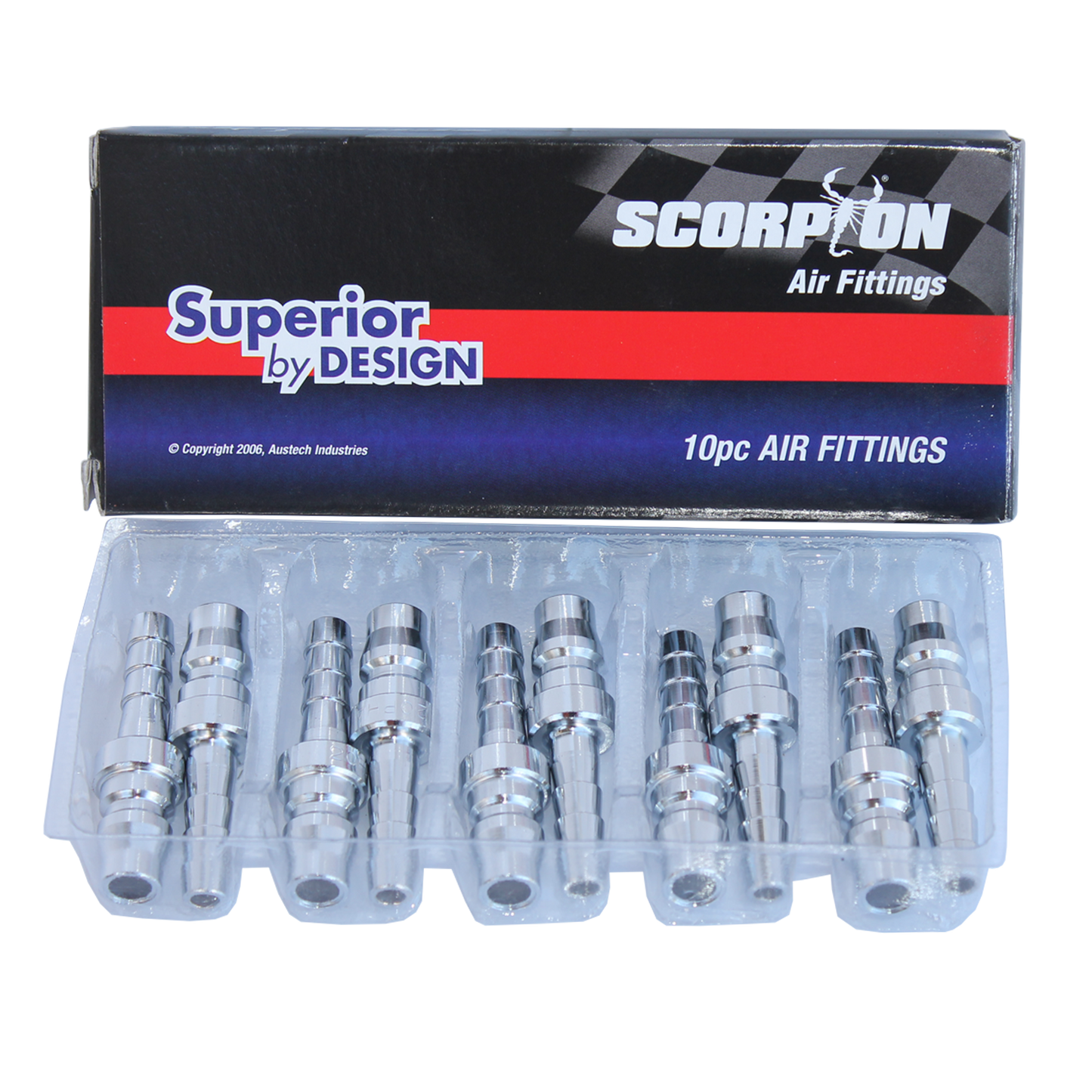 SP Tools Air Tool Fitting - Barb Hose 1/4" Nitto Style Box Of 10 PH20BX