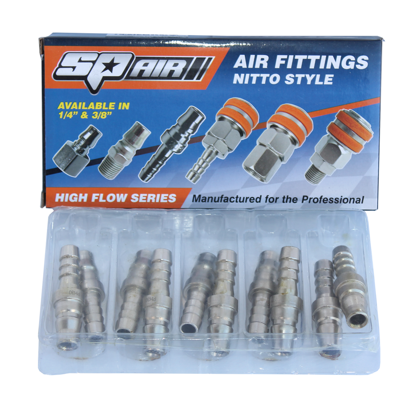 SP Tools Air Tool Fitting - Barb Hose 3/8" Nitto Style Box Of 10 PH30BX