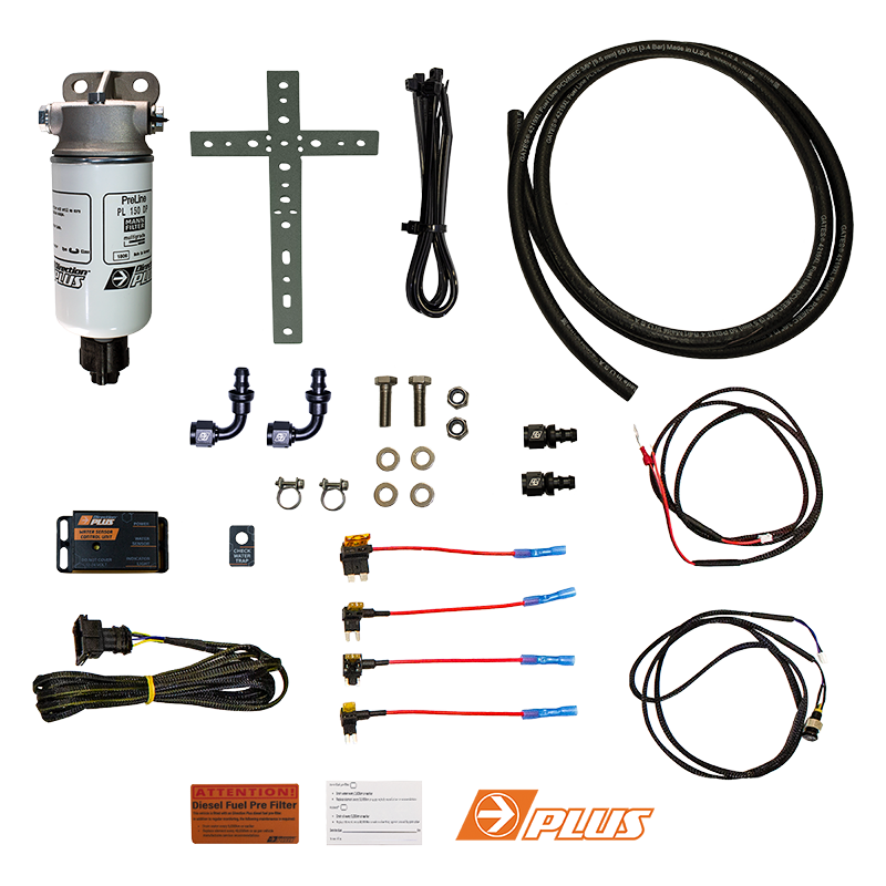 Direction Plus Universal PreLine Plus 150 10mm Hose Fuel Filter Kit, with Bracket PL801DPK
