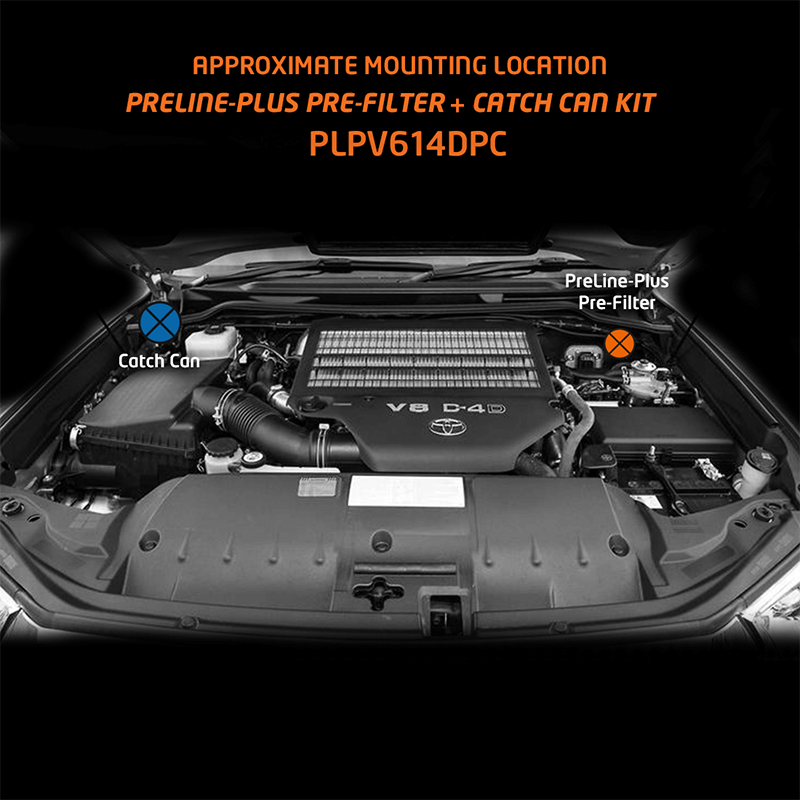 Direction Plus PreLine-Plus Pre-Filter and ProVent Combo Kit Land Cruiser 200 Series PLPV614DPC