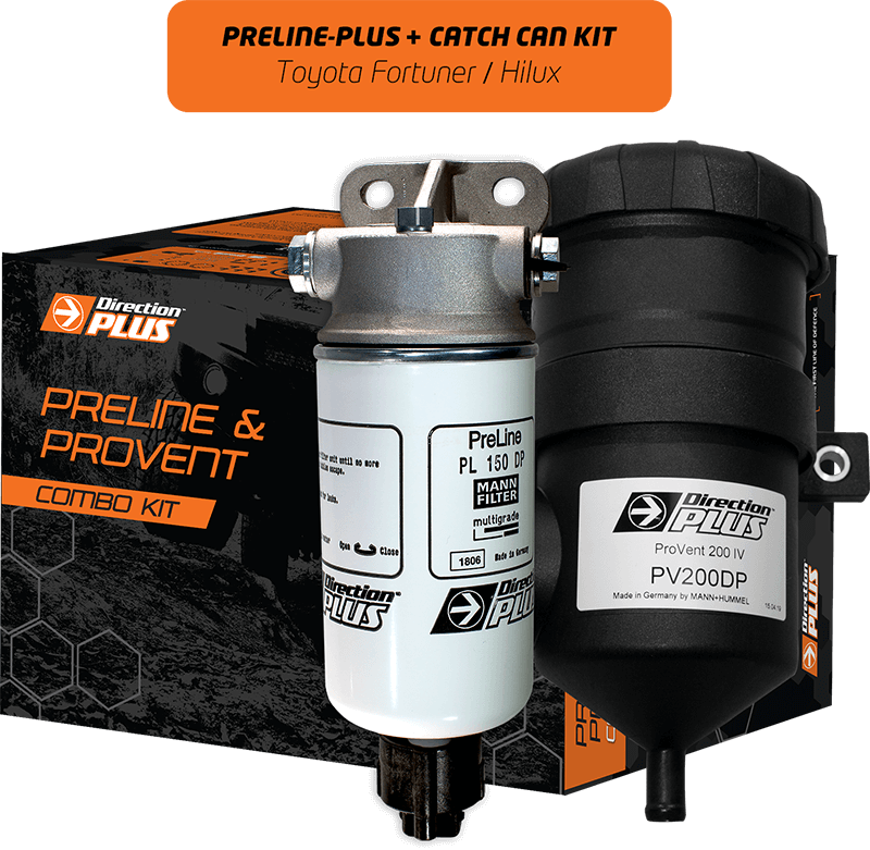 Direction Plus PreLine-Plus Pre-Filter and ProVent Combo Kit Hilux N80/Fortuner PLPV628DPC