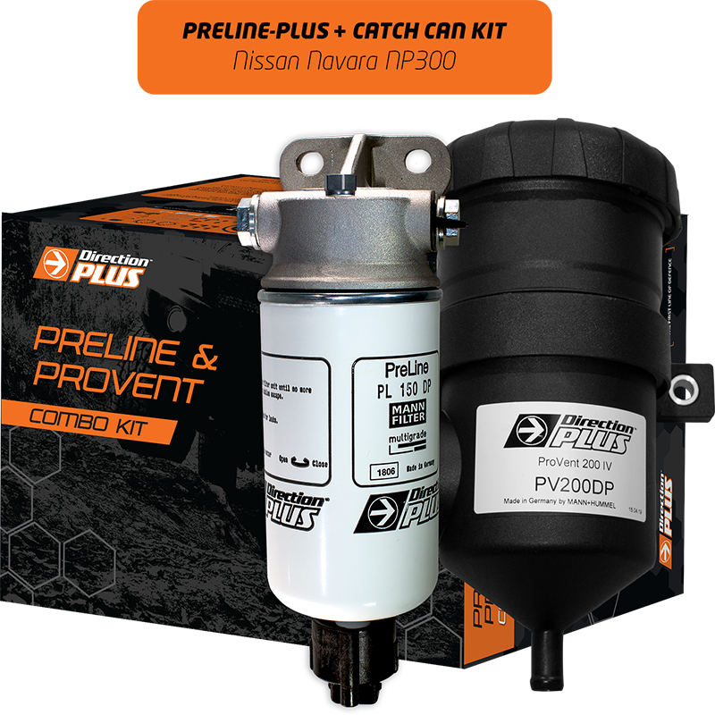 Direction Plus Nissan Navara D23 2.3L PreLine Plus Fuel Filter & ProVent Catch Can Kit PLPV630DPK
