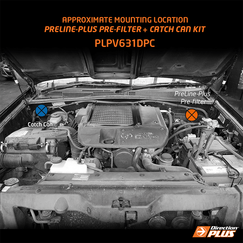 Direction Plus PreLine-Plus Pre-Filter and ProVent Combo Kit Pradoo 150/155 Series PLPV631DPC