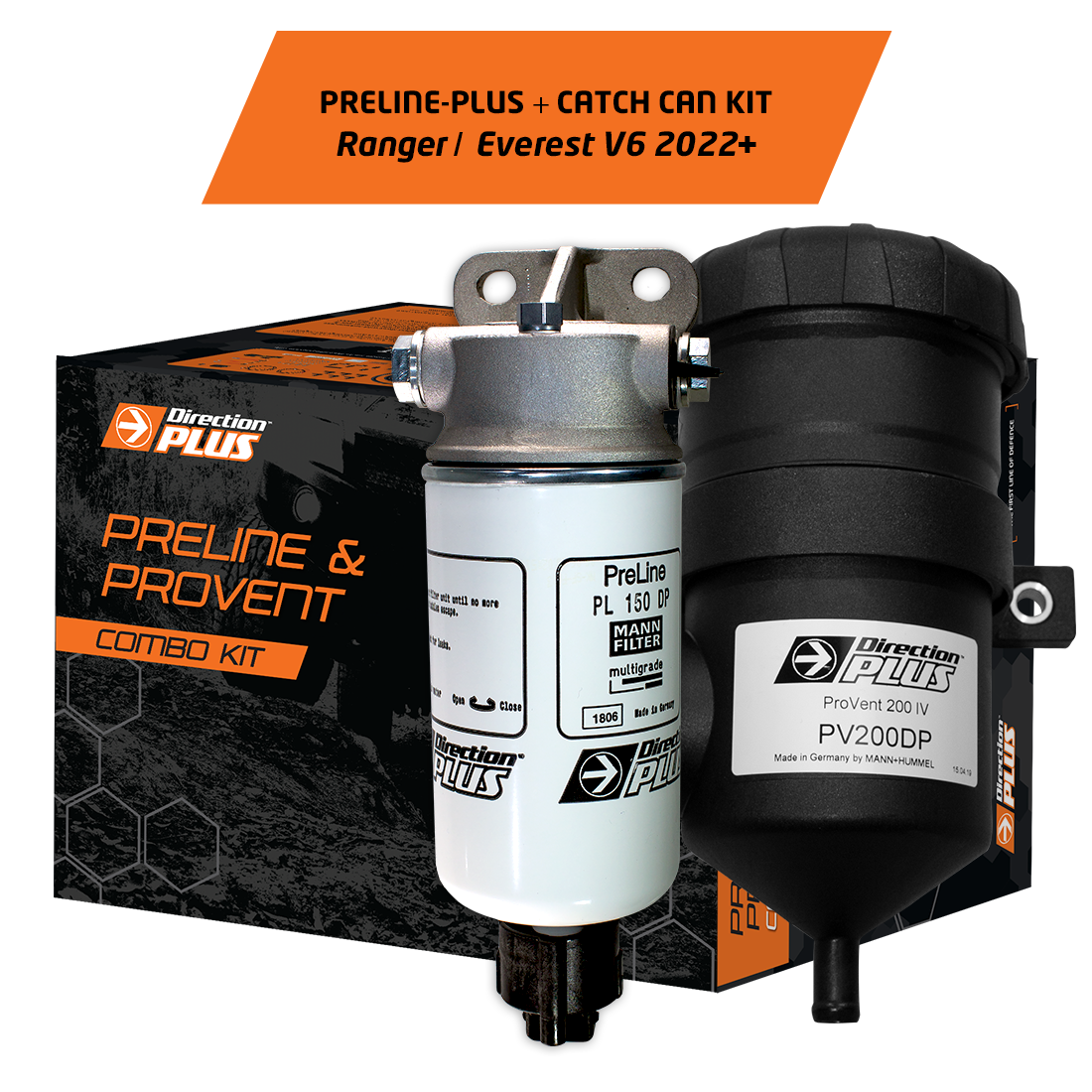 Direction Plus PreLine-Plus and Catch Can Kit Next-Gen Ranger/Everest V6 PLPV671DPC