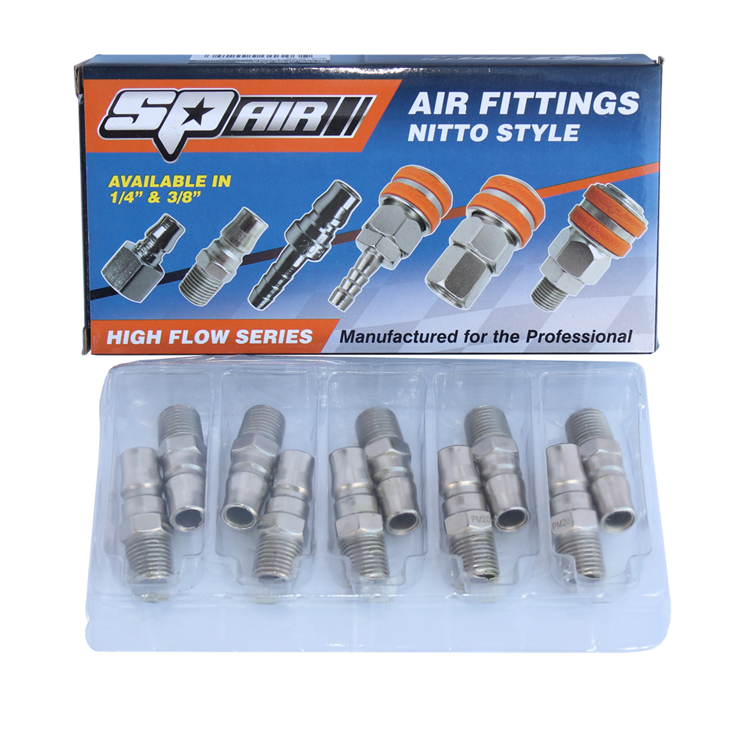 SP Tools Air Tool Fitting - Plug Male 1/4" Nitto Style Box Of 10 PM20BX