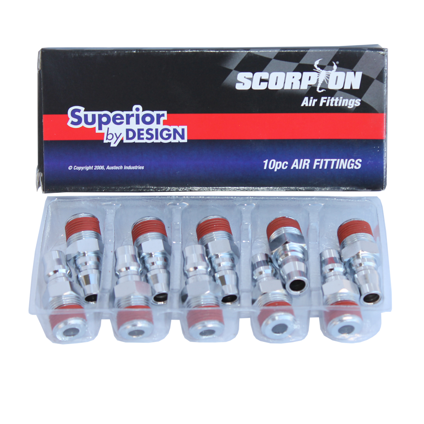 SP Tools Air Tool Fitting - Plug Male Nitto Style 3/8" Box Of 10 PM30BX