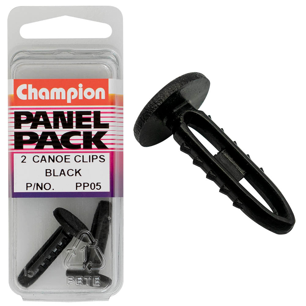 Champion Fasteners CanOE Clip Black Len: 26.5mm Hole: 7.5 7.6mm Head: 11mm PP05