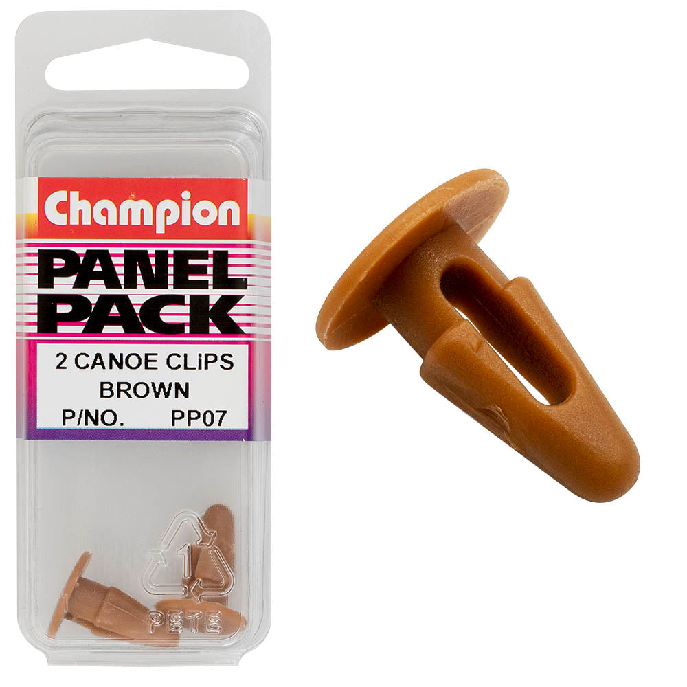 Champion Fasteners CanOE Clip Brown Len: 16.8mm Hole: 6.6 7.8mm Head: 14mm PP07