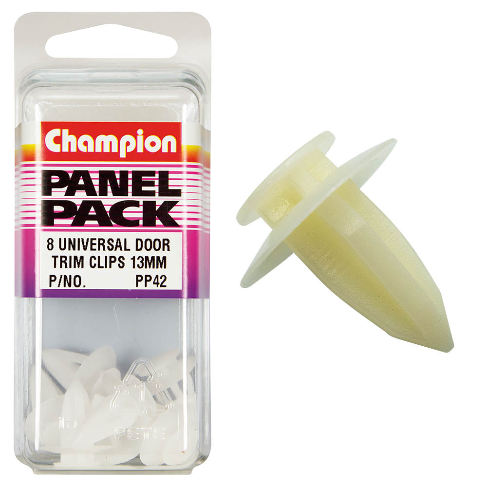 Champion Fasteners Door Panel Clip Clear Hole:8 mm Head: 17mm PP42