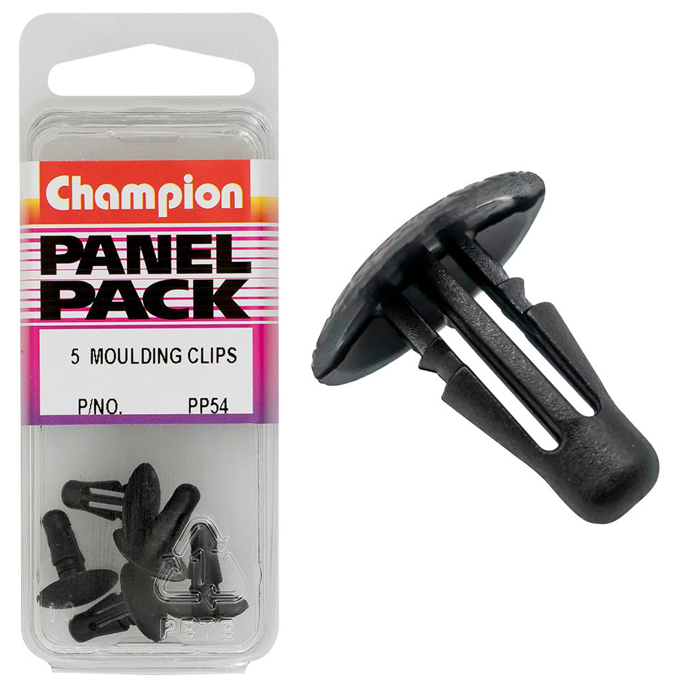 Champion Fasteners Retainer Clip Black Len: 13mm Hole: 5mm Head: 13mm PP54