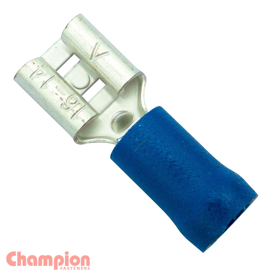 Champion Fasteners Crimp Terminal Blade Female Blue 6.3mm 320F