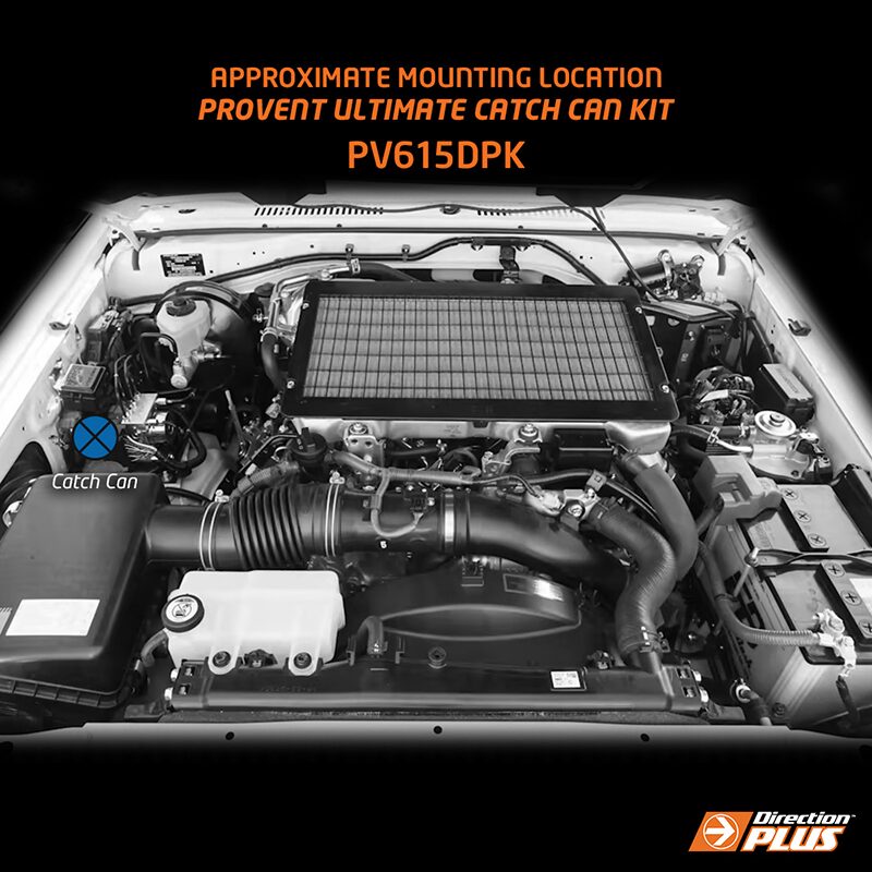 Direction Plus Toyota Landcruiser 70 Series ProVent Catch Can Kit - VDJ76, VDJ78, VDJ79 PV615DPK