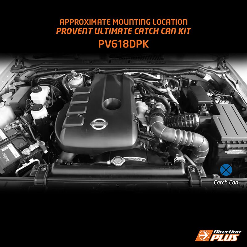 Direction Plus Nissan Navara D40 2.5L ProVent Catch Can Kit PV618DPK
