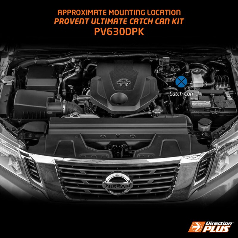 Direction Plus Nissan Navara NP300 2.3L ProVent Catch Can Kit PV630DPK