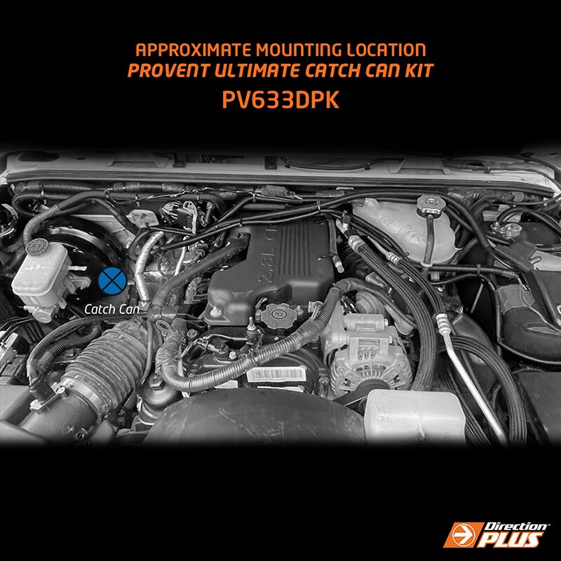 Direction Plus Jeep Wrangler JK 2.8L ProVent Catch Can Kit PV633DPK