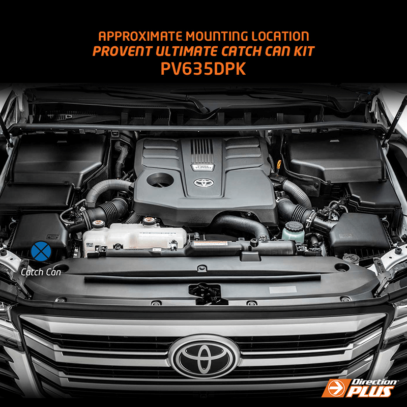 Direction Plus Toyota Landcruiser 300 Series ProVent Oil Catch Can Kit PV635DPK