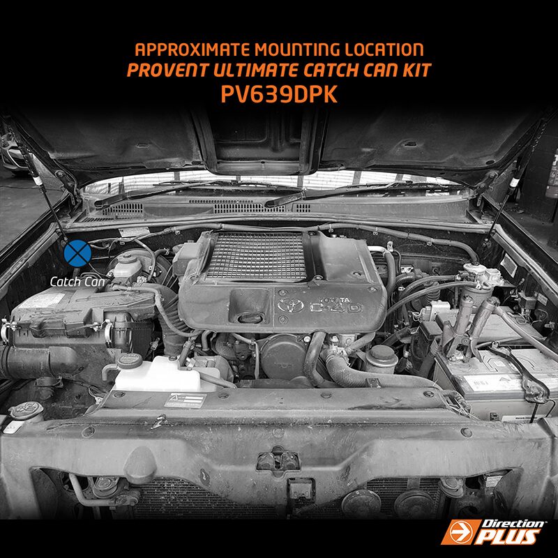 Direction Plus Toyota Prado 150 Series 2.8L 1GD ProVent Catch Can Kit PV639DPK