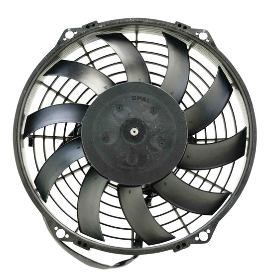 SPAL 09in Fan Skew Blade Push 12V (590CFM) (52mm Deep) PWAC09SKP