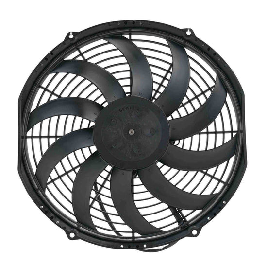 SPAL 12in Fan Skew Blade Push 12V (938CFM) (52mm Deep) PWAC12SKP