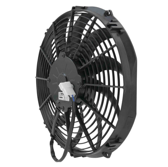 SPAL 12in Fan Skew Blade Push 12V (938CFM) (52mm Deep) PWAC12SKP